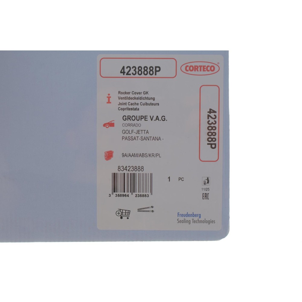 Прокладка кришки клапанів Audi 80/VW Golf II/III/Jetta II 1.8/2.0 86-99