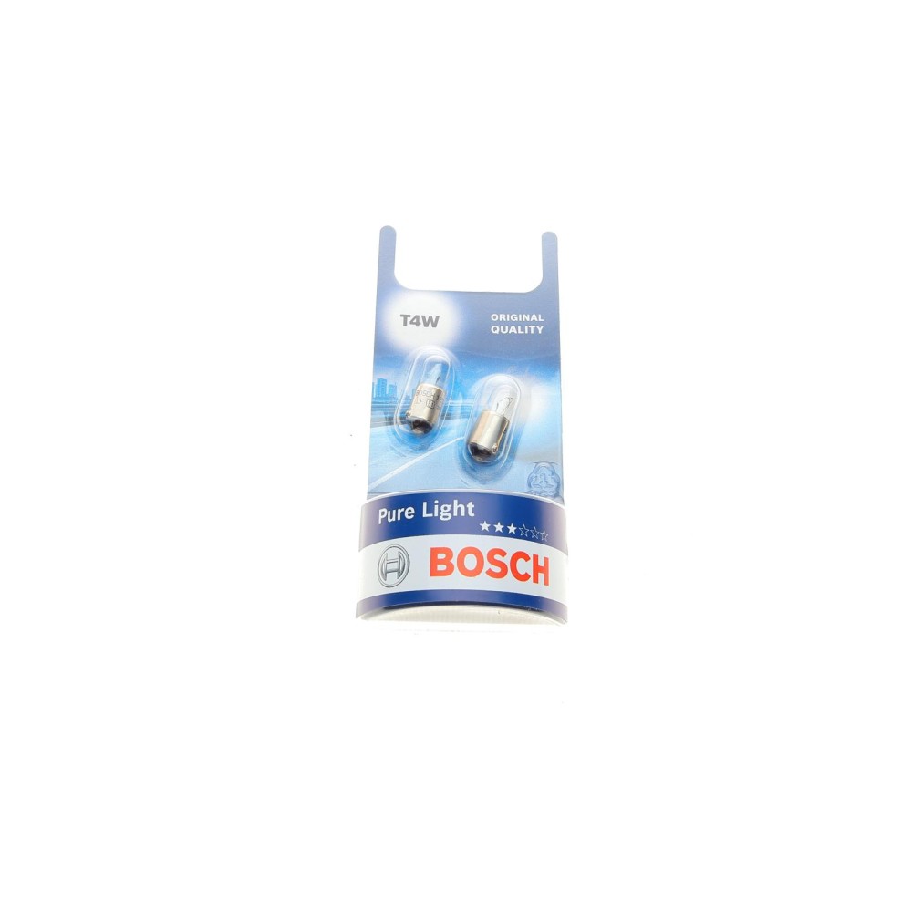 Автолампа T4W 12V 4W BA9s Pure Light (к-кт 2шт)