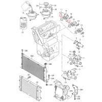 Прокладка системи охолодження ущільнююча Audi/VW