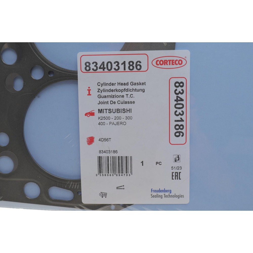 Прокладка ГБЦ Mitsubishi L200 2.5D 01-07 (1,55mm) (5 меток)