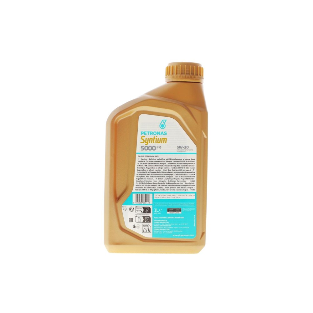 Олива 5W20 SYNTIUM 5000 FR (1L) (ILSAC GF5) (WSS-M2C 948-B/STJLR.03.5004)