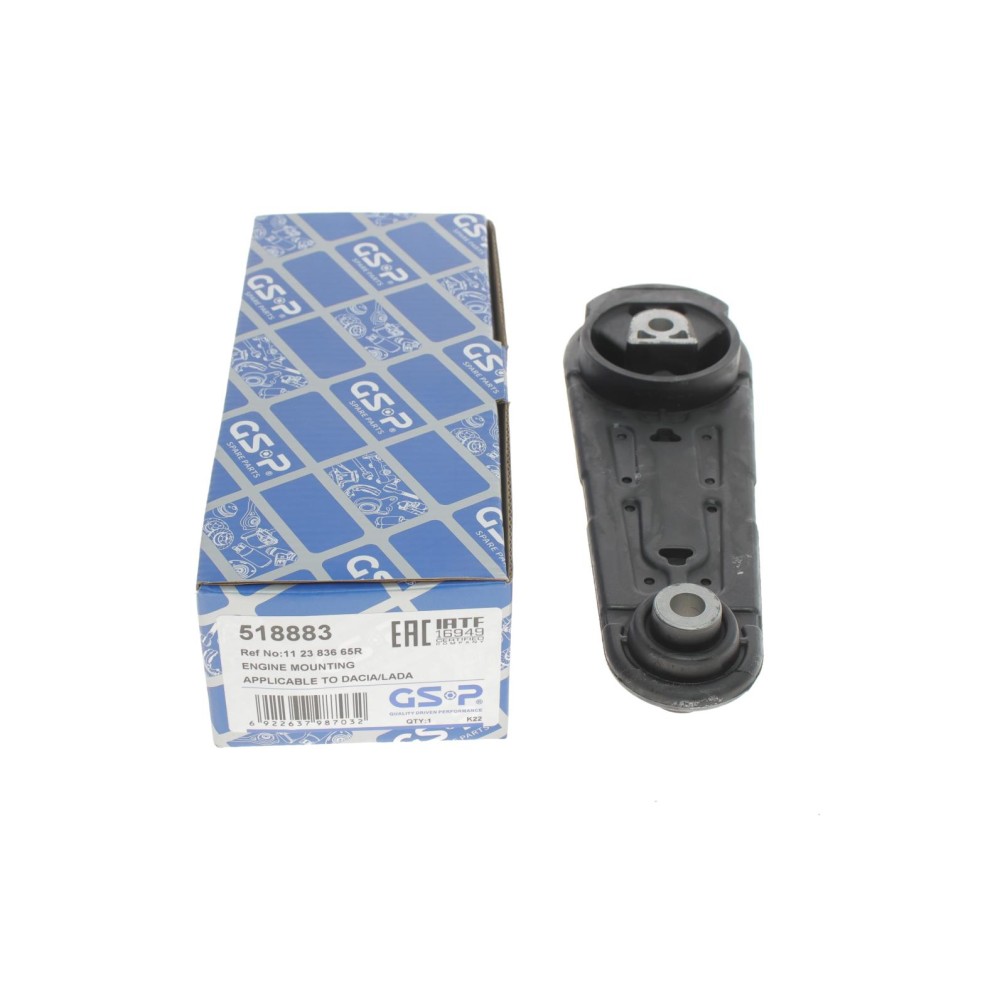 Подушка двигуна (задня) Renault Megane II/Kangoo 1.4-1.6/1.5 dCi 02- (косточка)