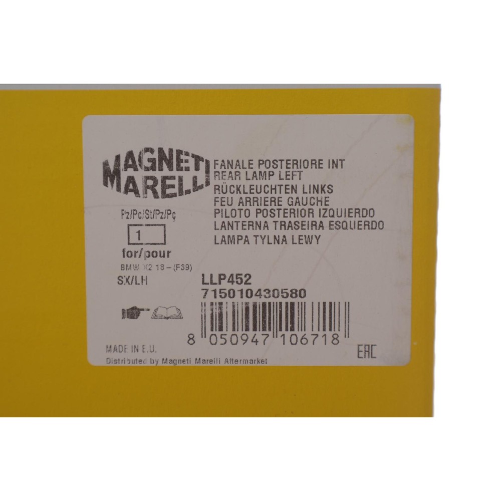 Фара протитуманна BMW X2 (F39) 18-23 (L)