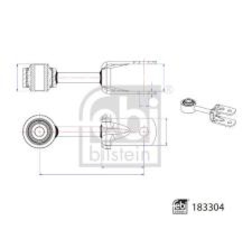 Тяга стабілізатора (заднього) VW Crafter 50/Man TGE 2.0D 17- (139mm)