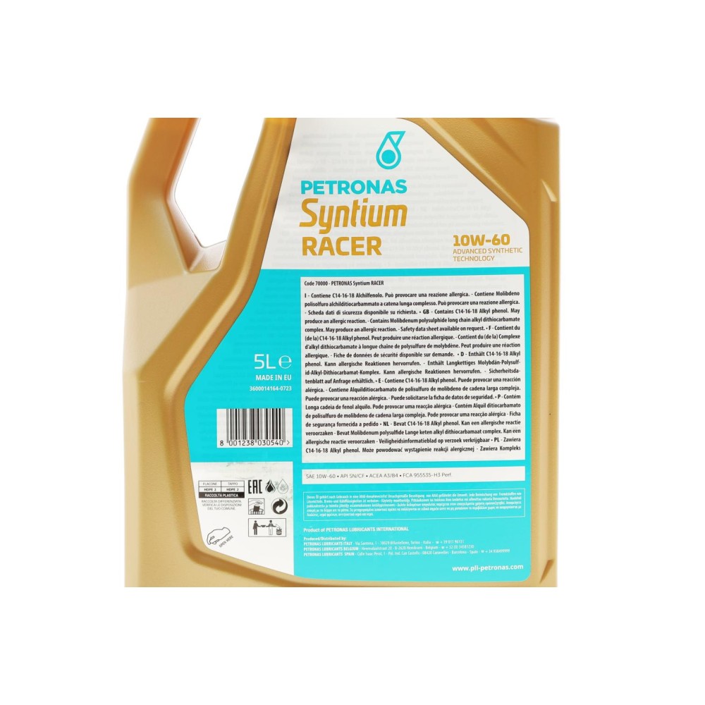Олива 10W60 SYNTIUM RACER (5L) (API SN/CF) (ACEA A3/B4) (FCA 955535-H3)