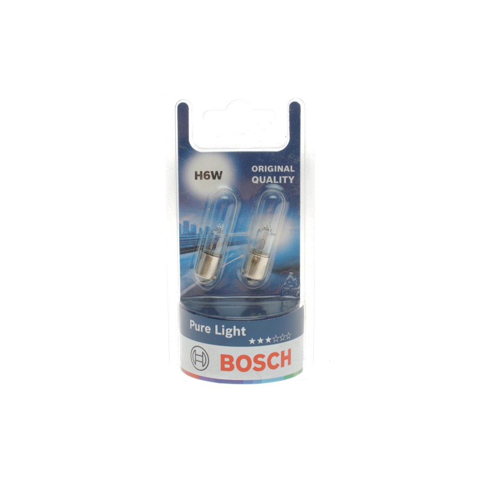 Автолампа H6W 12V 6W BAX9s Pure Light (BL/к-кт 2шт.)