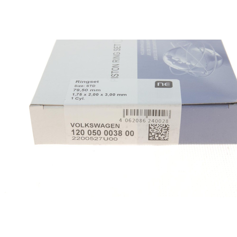 Кольца поршньові VW T4 1.9TD/2.4D 90-03 (79.50mm/STD) (1.75-2-3) = 8950480000