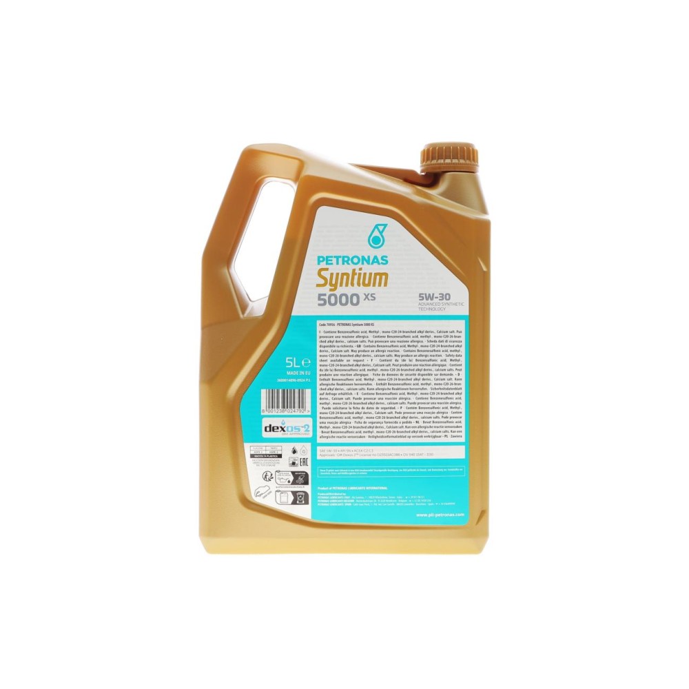 Олива 5W30 SYNTIUM 5000 XS (5L) GM Dexos 2 (API SN/ACEA C2/C3) заміна для 70660M12EU