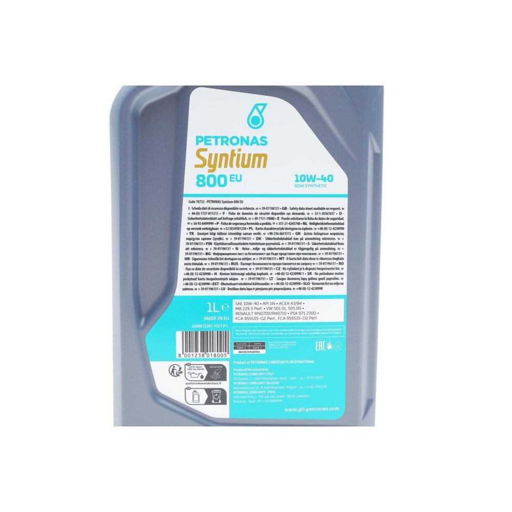 Олива 10W40 SYNTIUM 800 EU (1L) (MB 229.3/VW 501.01/505.00/RN0700/RN0710)