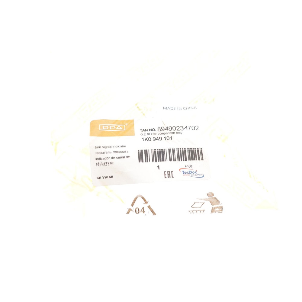 Повторювач повороту на дзеркало VW Golf V/VI/Passat 00-13 (L)