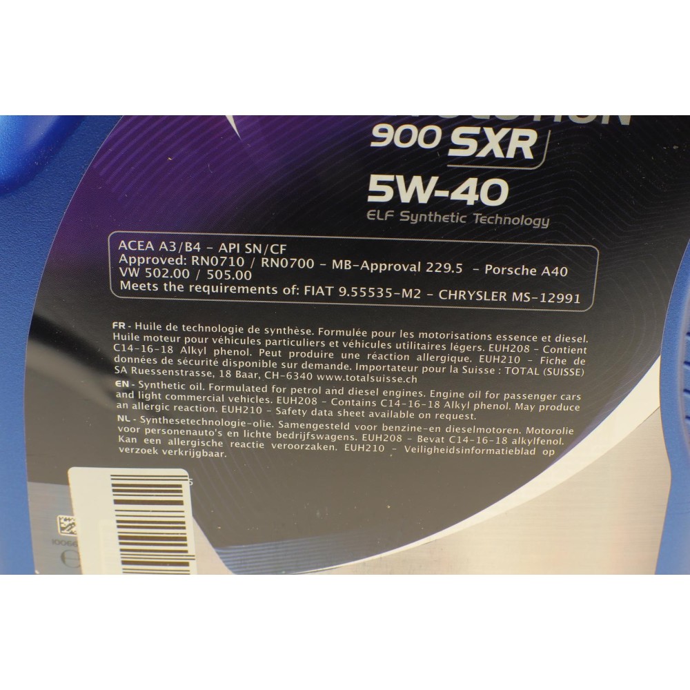 Олива 5W40 Evolution 900 SXR (5L) (ACEA A3/B4/API SN/CF/RN 0700/RN 0710) (194877)