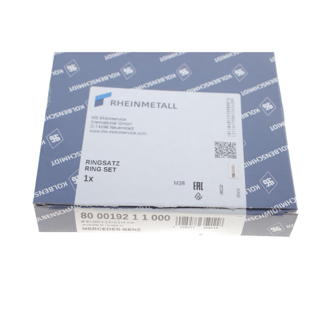 Кільця поршневі MB OM364-366 (97.50mm/STD) (2.5-2.5-4)