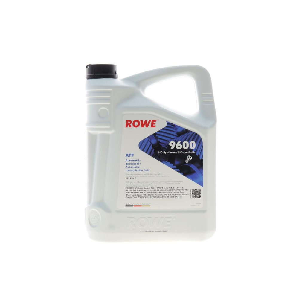 Олива HIGHTEC ATF 9600 (5L) (DEXRON VI/BMW ETL 7045 E/ETL 8072 B/MB 236.41) (червоний)