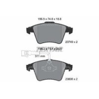 Колодки гальмівні (передні) VW Touareg 2.5TDI 03-10 (Teves) Q+ (з датчиком)
