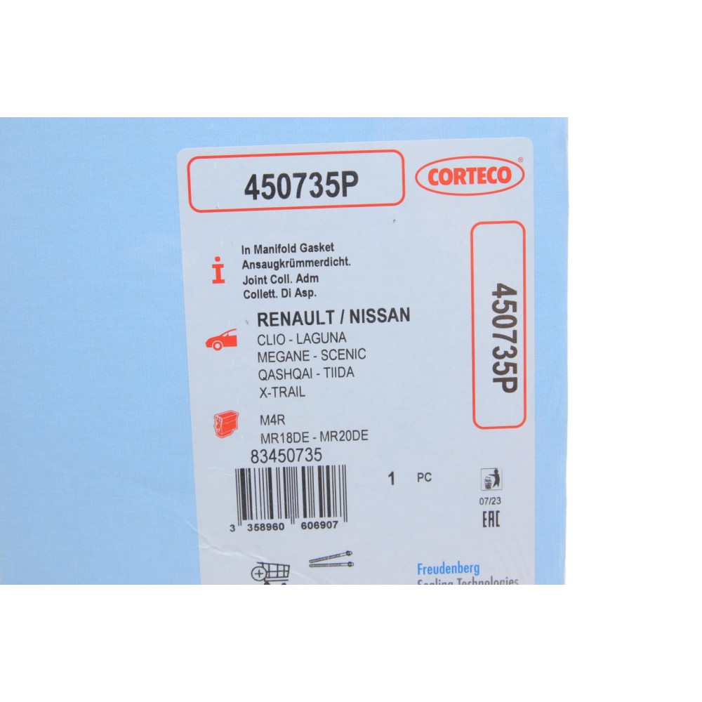 Прокладка колектора впускного Nissan Qashqai/Renault Clio 2.0 06-14