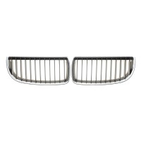 Решітка радіатора BMW 3 (E90) 04-08 (чорний хром) (к-кт)