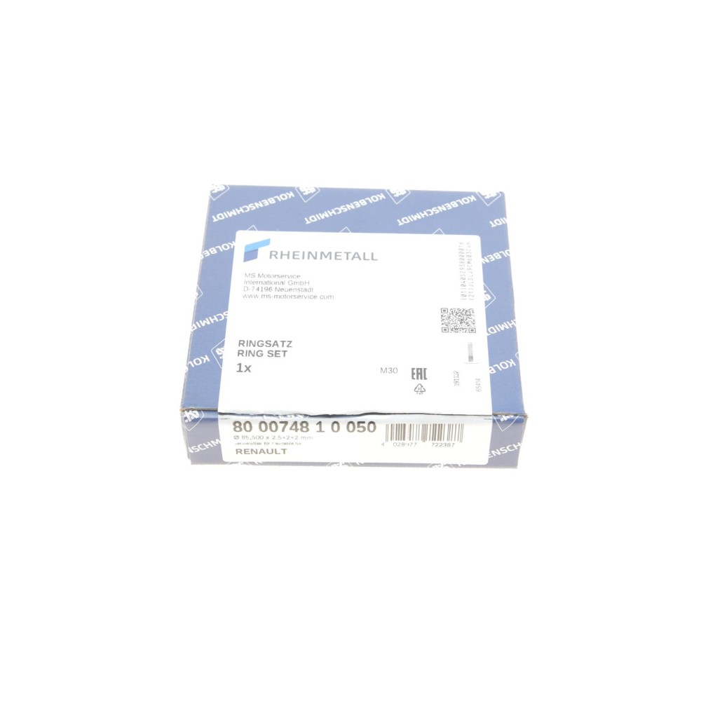Кільця поршневі Renault Master III/Opel Movano B 2.3dCi/CDTi 10- (85.50mm/+0.50) (2.5-2-2)