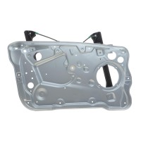 Склопідіймач (передній) Skoda Fabia 99-08 (L) (електро) (без моторчика) (з пластиною)