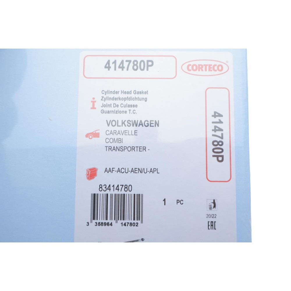Прокладка ГБЦ VW T4 2.5 90-03 (1.75 mm, Ø 81,00mm) AAF/ACU/AEN/AET/AEU/APL/AVT