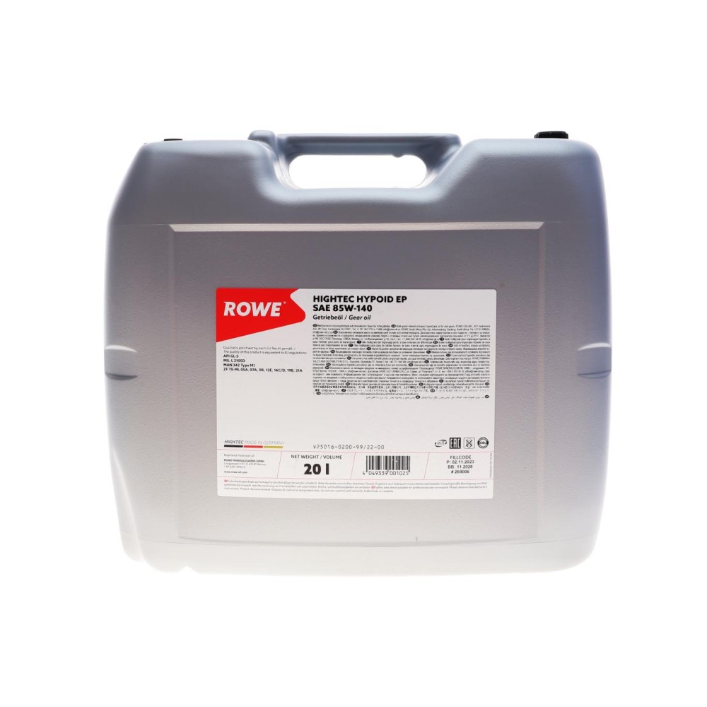 Олива 85W140 HIGHTEC HYPOID EP (20L) (GL-5)