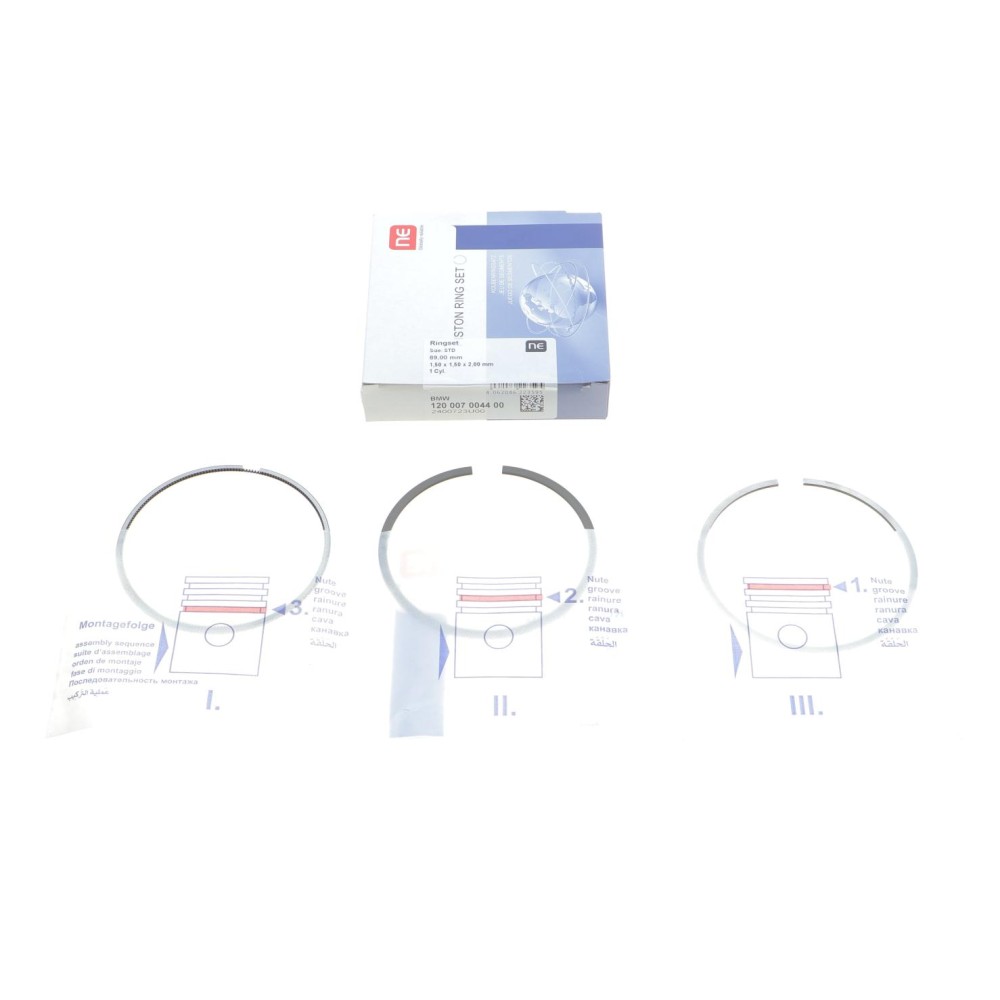 Кільця поршневі BMW 5 (F07/F10/F11)/7 (F01-F04)/X5 (E70) 4.4 08- (89.00mm/STD) (1.5-1.5-2) N63