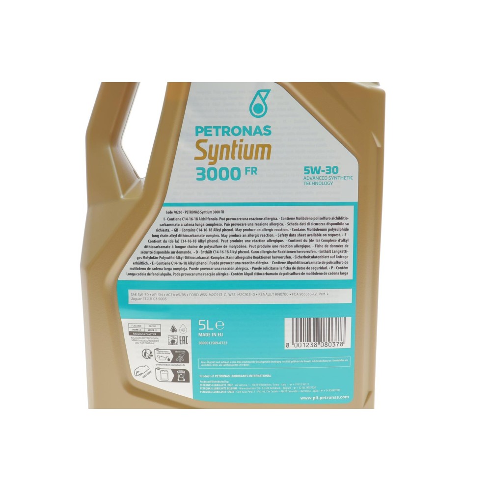 Олива 5W30 SYNTIUM 3000 FR (5L) (WSS-M2C 913-C/913-D/RN0700/STJLR.03.5003)