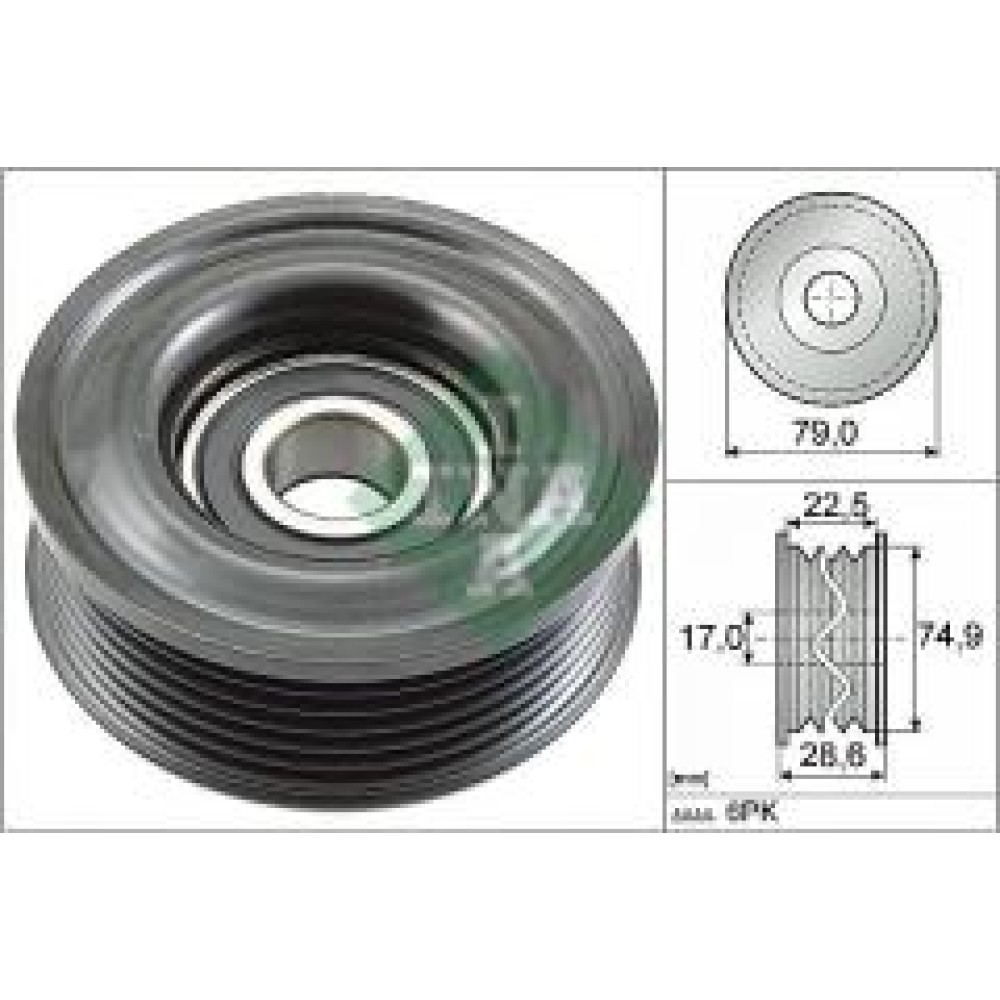 Ролик генератора Mazda 3 03-14 (паразитний) (74х24.7)