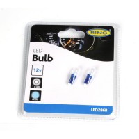 Автолампа T5 12V 1.2W W2x4.6d LED Blue (блістер/2 шт.)