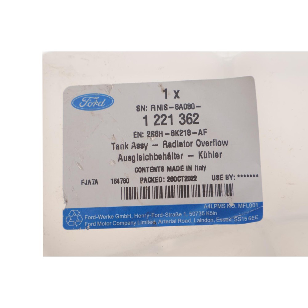 Бачок розширювальний Ford Fiesta 1.4/1.6 01-08/Fusion 1.25-1.6 02-12