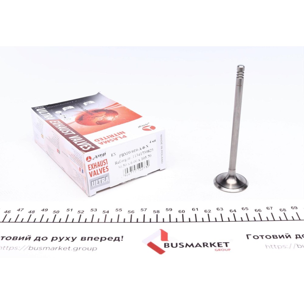 Клапан (випуск) BMW 5 (E39)/7 (E65/E66/E67)/X5 (E53) 2.5/3.0 00-06 (30.5x6x105.7) (азотований)