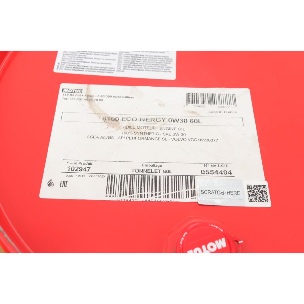 Олива 0W30 ECO-nergy 8100 (60L) (VCC 95200377) (102947)