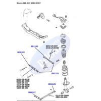 Сайлентблок важеля (заднього/всередині) Mazda 323/626
