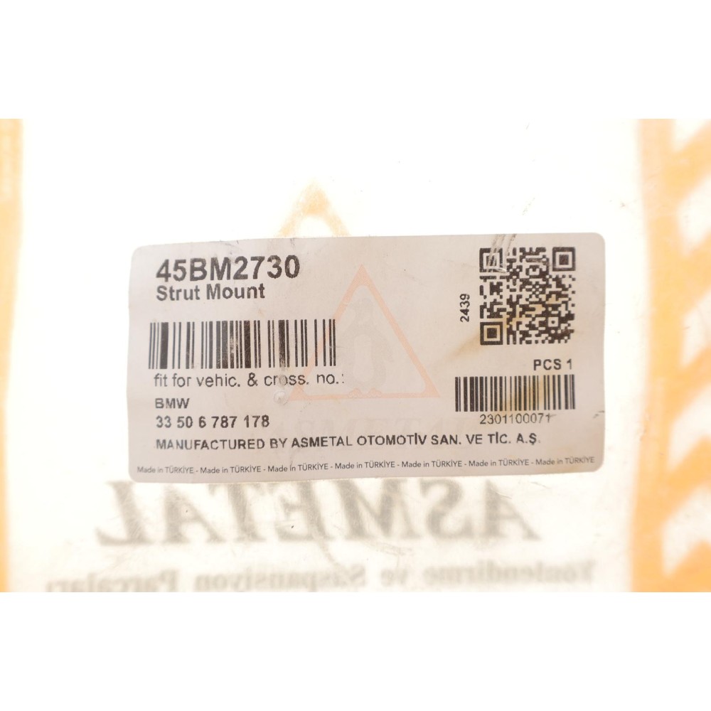 Подушка амортизатора (заднього) BMW X3 (F25)/X4 (F26) 10-18 B47/N20/N47/N55/N57