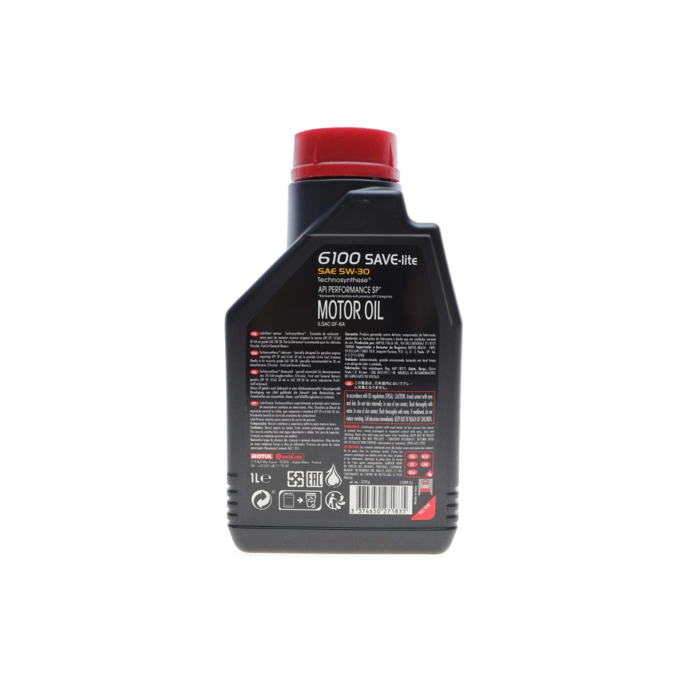 Олива 5W30 6100 Save-lite (1L) (API PERFORMANCE SP/ILSAC GF-6A) (112967)