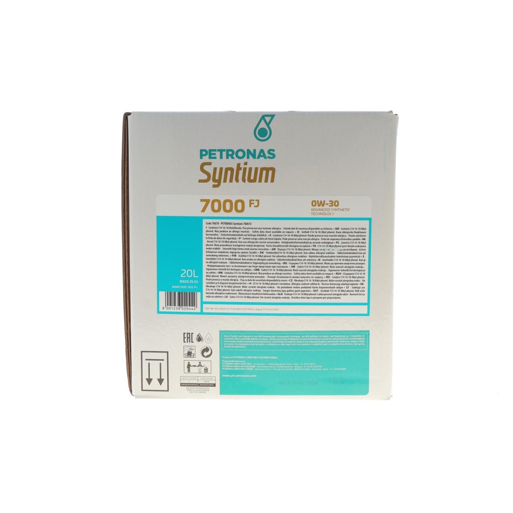 Олива 0W30 SYNTIUM 7000 FJ (20L) (Ford WSS-M2C950-A/Jaguar Land Rover STJLR.03.5007) (ACEA C2) упаковка BiB