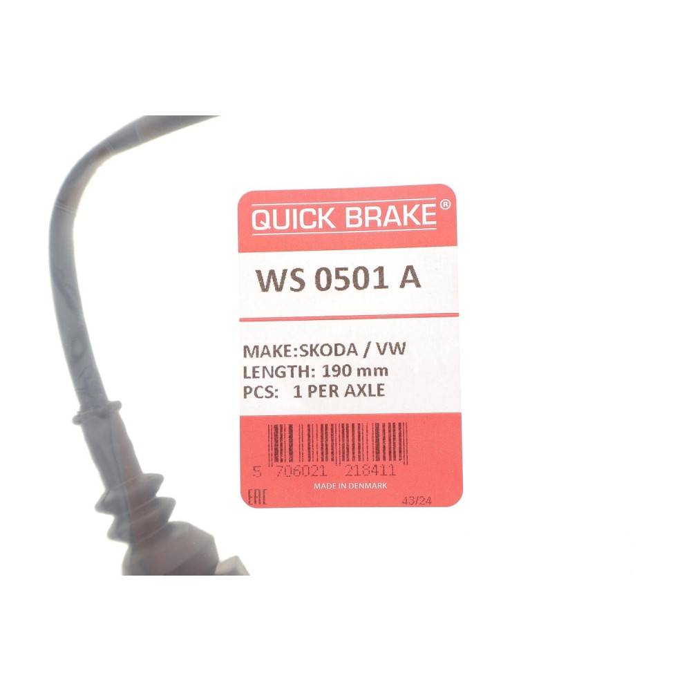 Датчик зносу гальмівних колодок (передніх) Skoda Kodiaq/Superb IV/VW Passat B9 23- (L=190mm)