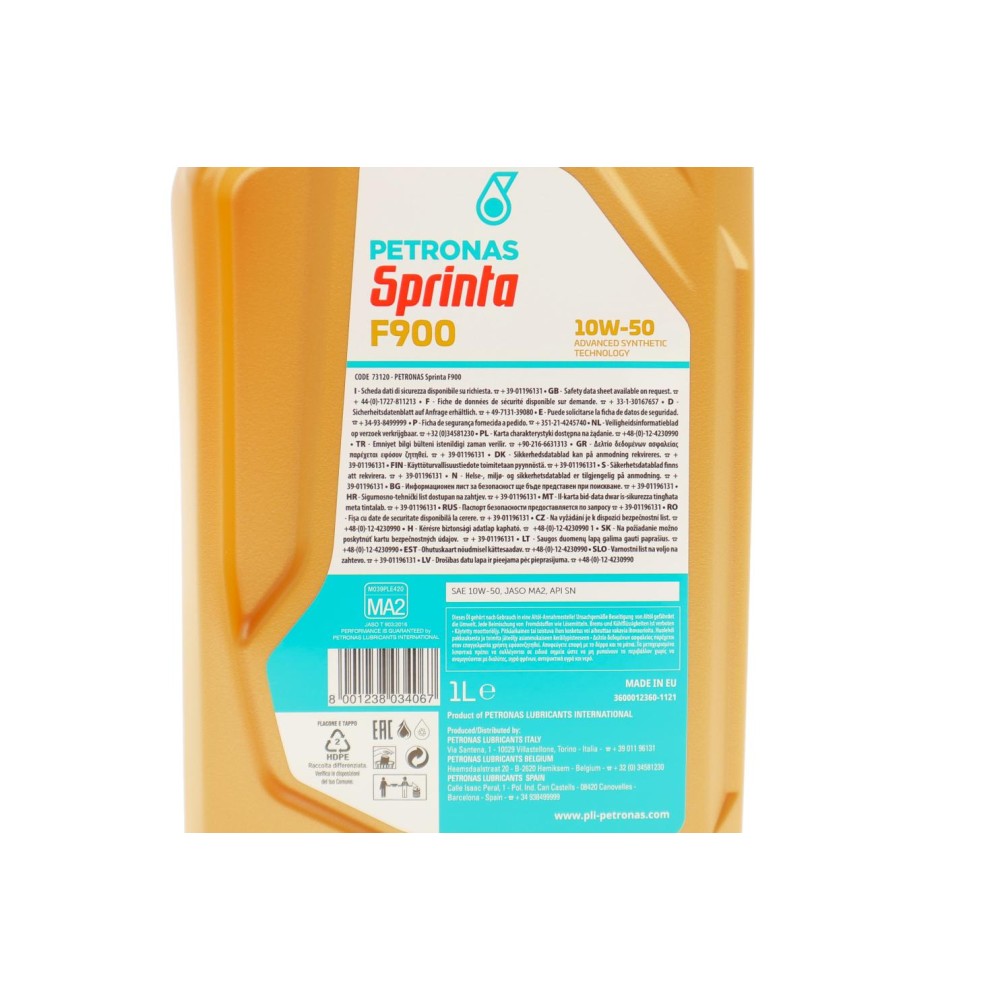 Олива 10W50 SPRINTA F900 4T (1L) (API SN/JASO MA2)