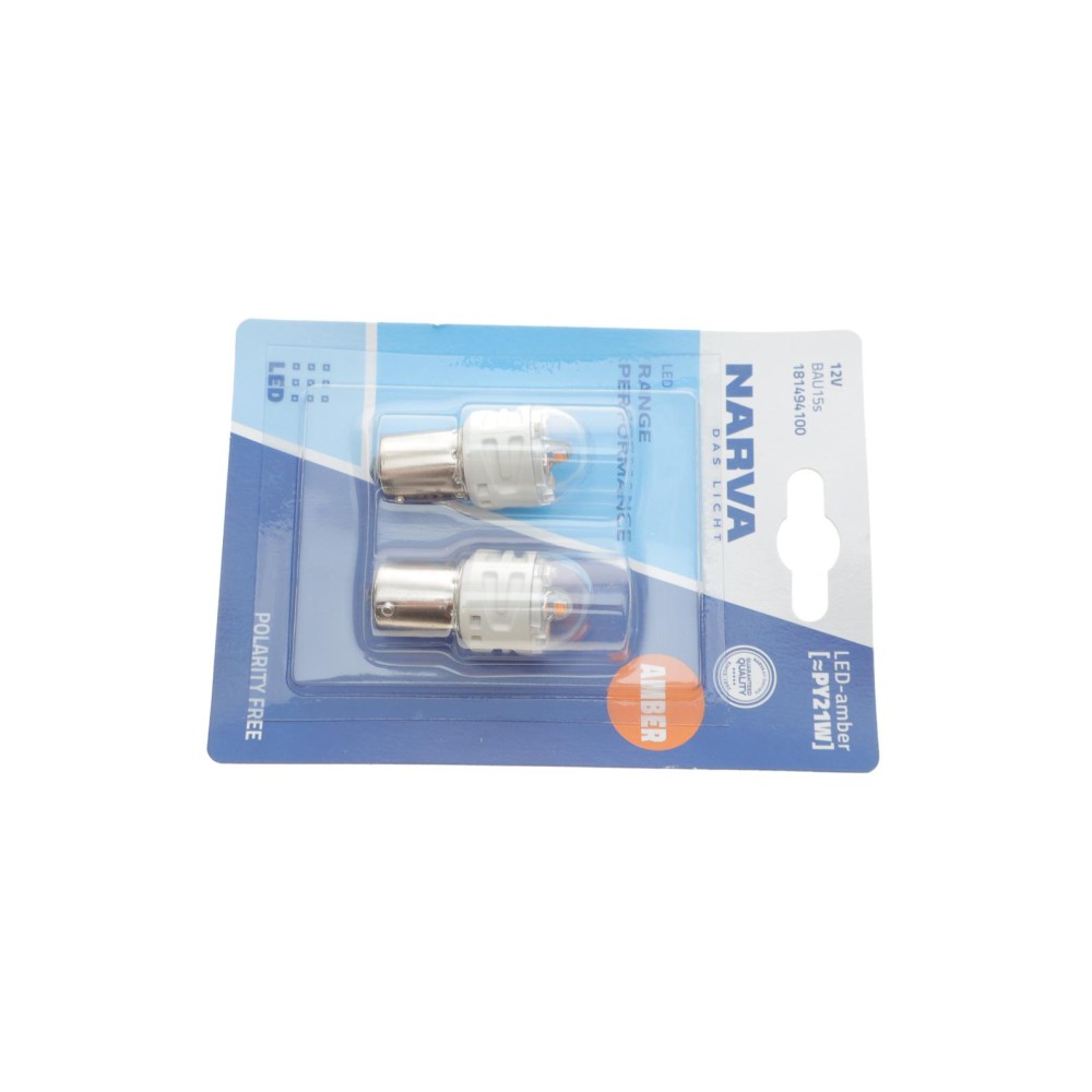 Автолампа PY21W 12V 2.15W BAU15s LED (жовта) (К-кт 2 шт.)
