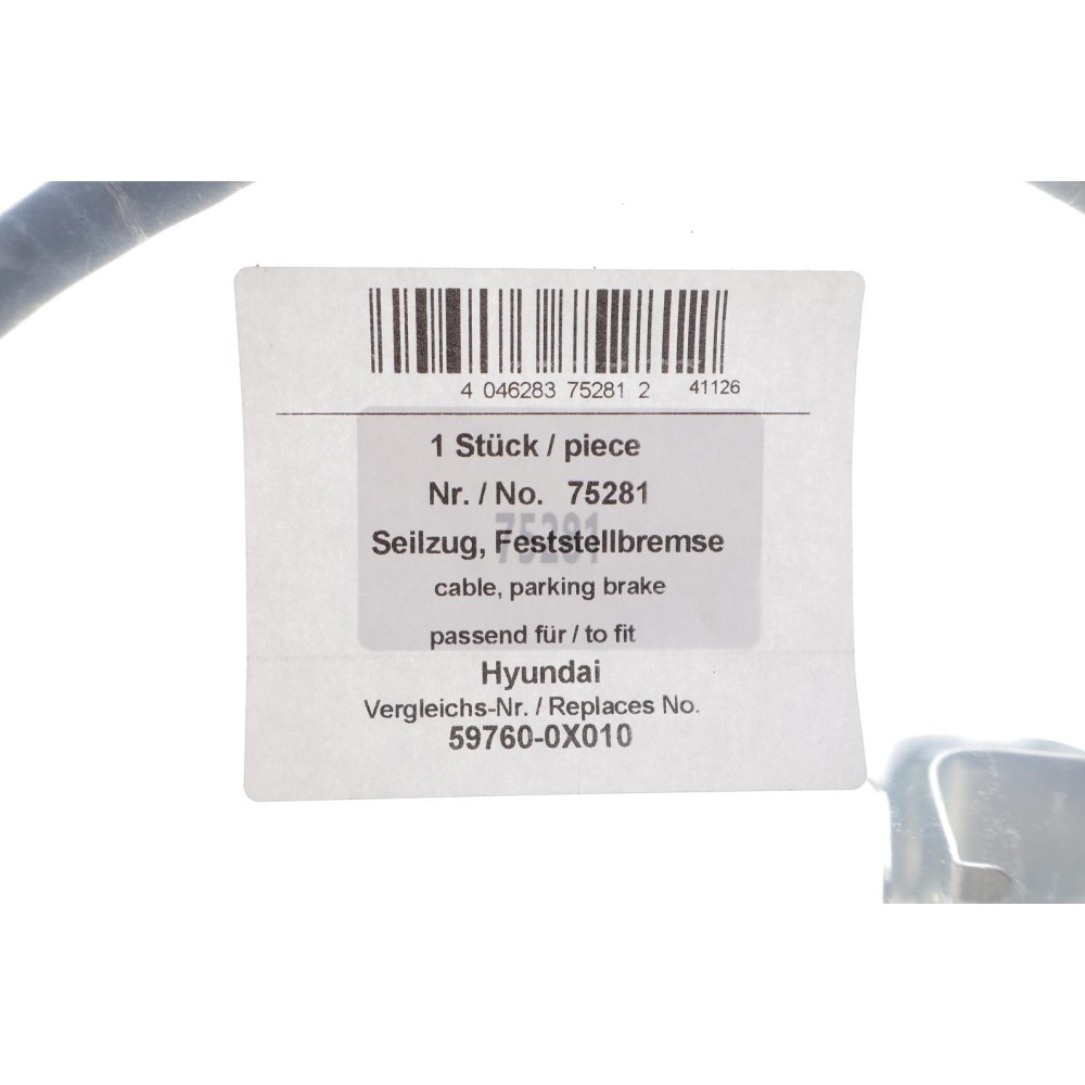 Трос ручника (задній) (L) Hyundai i10 1.0/1.1/1.2 08-13