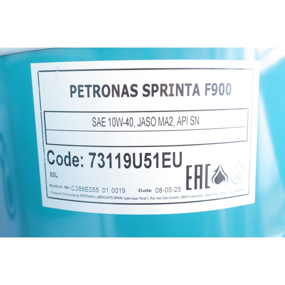 Олива 10W40 SPRINTA F900 4T (60L) (API SN/JASO MA2/JASO MA)