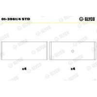 Вкладиші шатунні VW Caddy III 1.6 04-15 (STD)