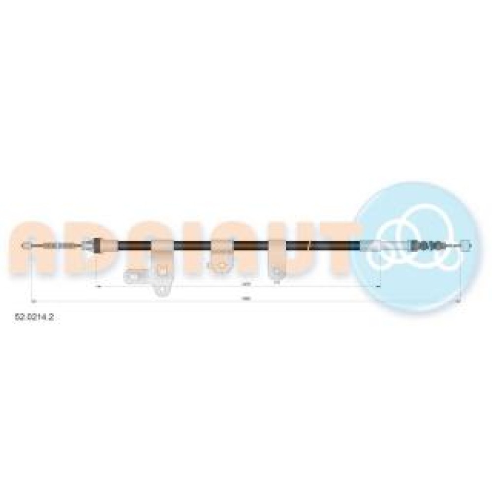 Трос ручника (задній) (R) Toyota Corolla 1.4-2.0D 01-07 (1698/1453mm)