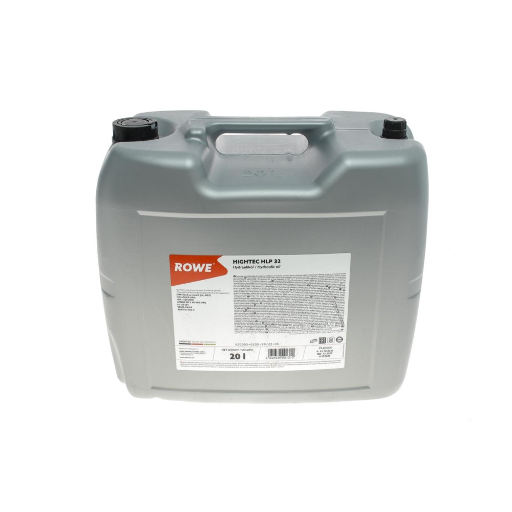Рідина гідравлічна HIGHTEC HLP 32 (20L) підходить для підйомників