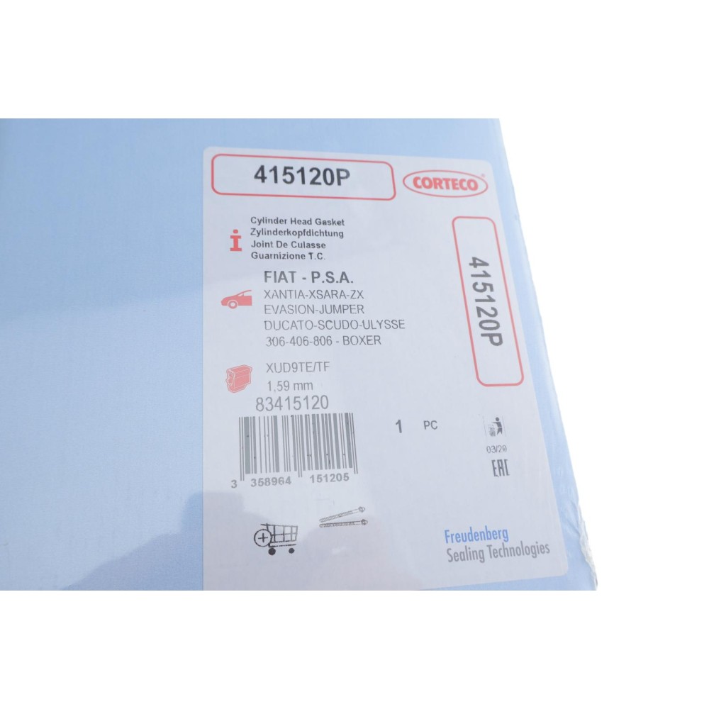 Прокладка ГБЦ Peugeot Expert/Boxer/Citroen Jumper 1.9TD 92-06 (1.59mm)
