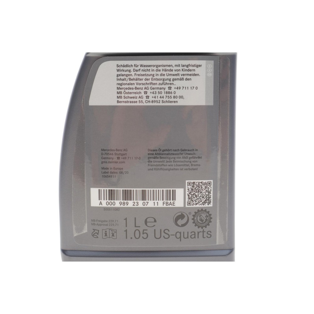 Олива 0W20 MB 229.71 (1L)