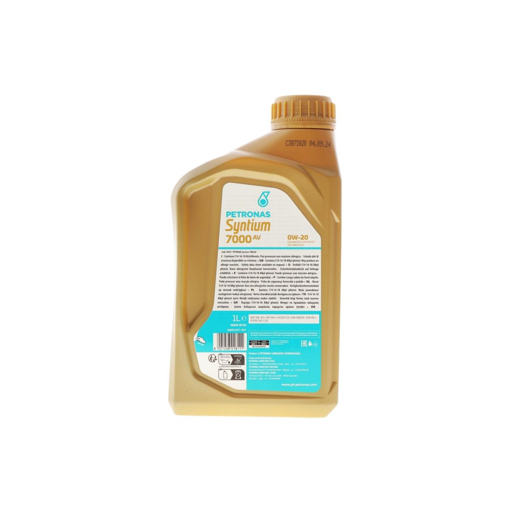 Олива 0W20 SYNTIUM 7000 AV (1L) (Porsche C20/VW 508 00/509 00) (ACEA C5)
