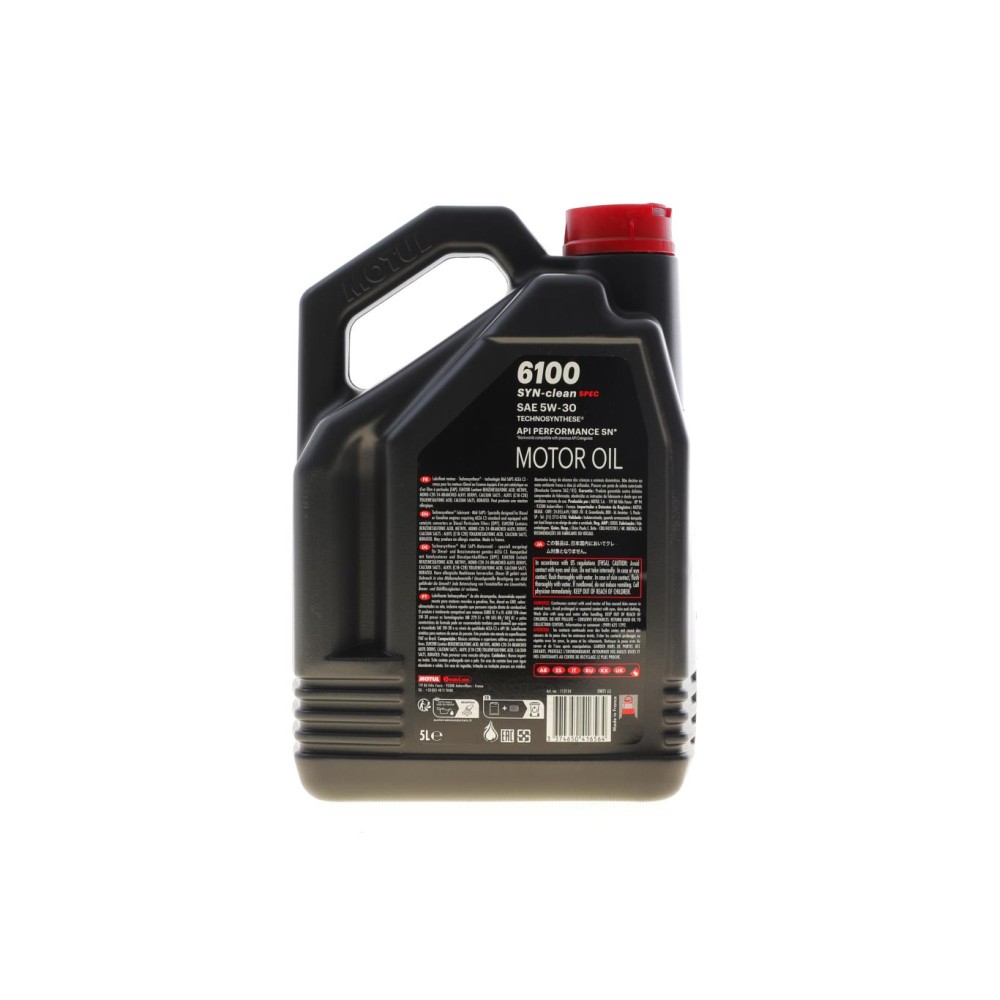 Олива 5W30 6100 Syn-clean Spec (5L) (CHRYSLER MS-11106/MB 229.51/VW 505 00/505 01) (113154)