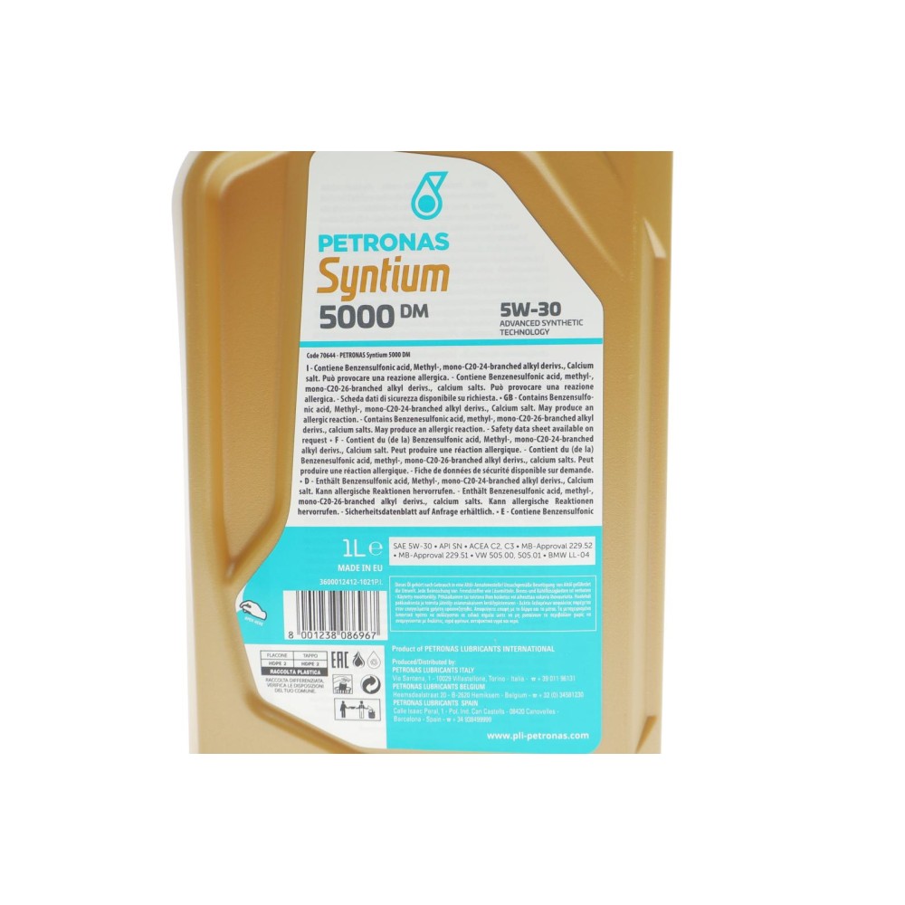 Олива 5W30 SYNTIUM 5000 DM (1L) (MB 229.51/MB 229.52/VW 505.00/505.01/LL-04)