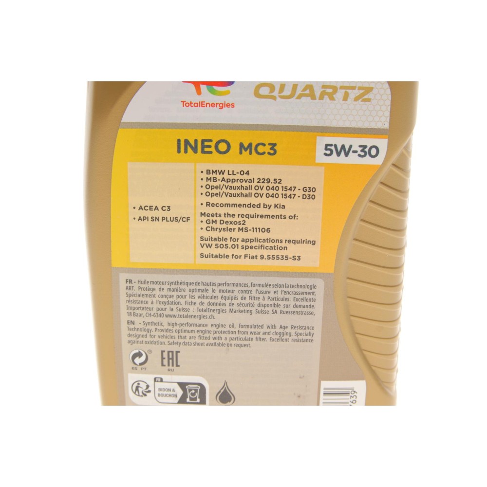 Олива 5W30 Quartz INEO MC3 Dexos2 (1л)
