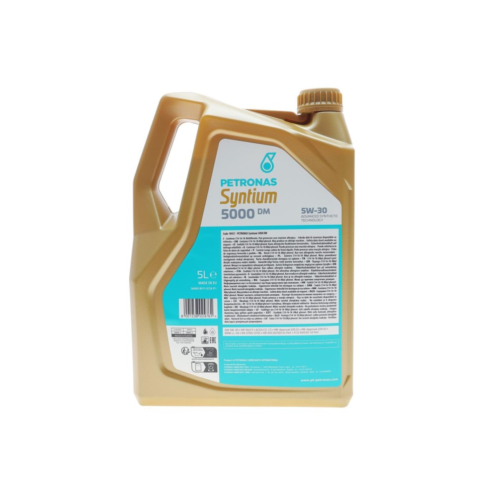 Олива 5W30 SYNTIUM 5000 DM (5L) (MB 229.51/MB 229.52/VW 505.00/505.01/LL-04/RN0700/RN0710)